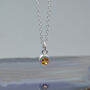 Citrine November Birthstone Sterling Silver Stud Earrings, thumbnail 6 of 11