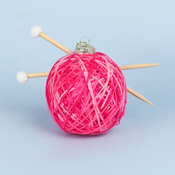G Decor Cosy Christmas Ball Of Wool Bauble Ornament, 5 of 5
