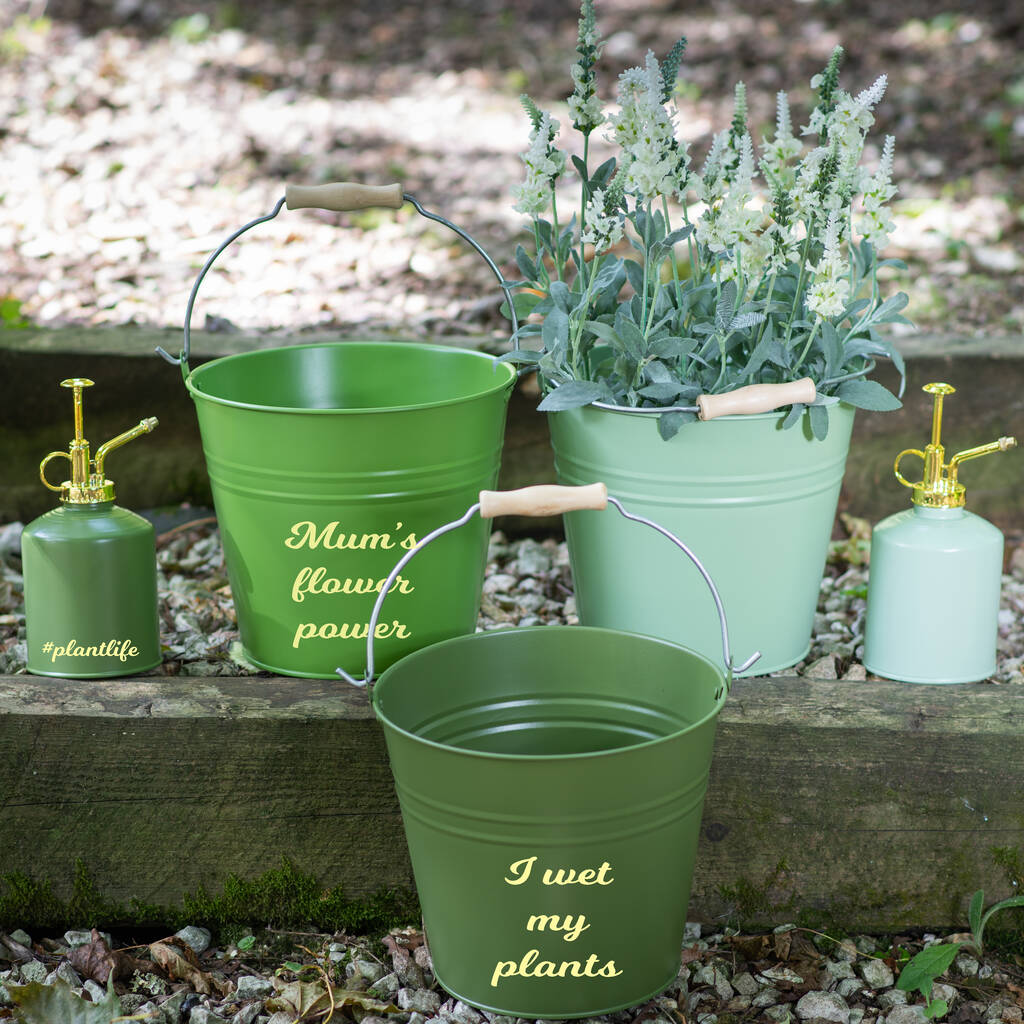 Personalised Gardening Bucket And Mister Gift Set, 1 of 4