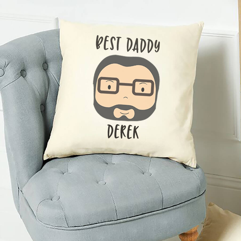 Personalised Face Cotton Cushion Cover By Personalised Penguins