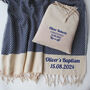Personalised Cotton Throw Blanket, Baptism Gift, thumbnail 2 of 12