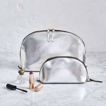 Matching Leather Toiletry Bag And Make Up Bag, 6 of 12