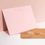 Personalised Foil Notecards, Landscape, Candy Pink, thumbnail 1 of 2
