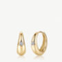 Gold Or Silver Moissanite Small Hoop Earrings, thumbnail 3 of 6