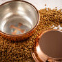 Large Copper Pet Bowl With Tin Lining And Hammered Finish, thumbnail 3 of 7