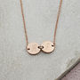 Personalised Double Disc Necklace, thumbnail 2 of 5