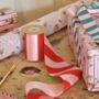 Stripe Red And Pink Satin Ribbon, thumbnail 1 of 3