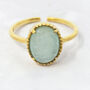 Amazonite One Size Fits All Oval Gemstone Ring, thumbnail 1 of 4