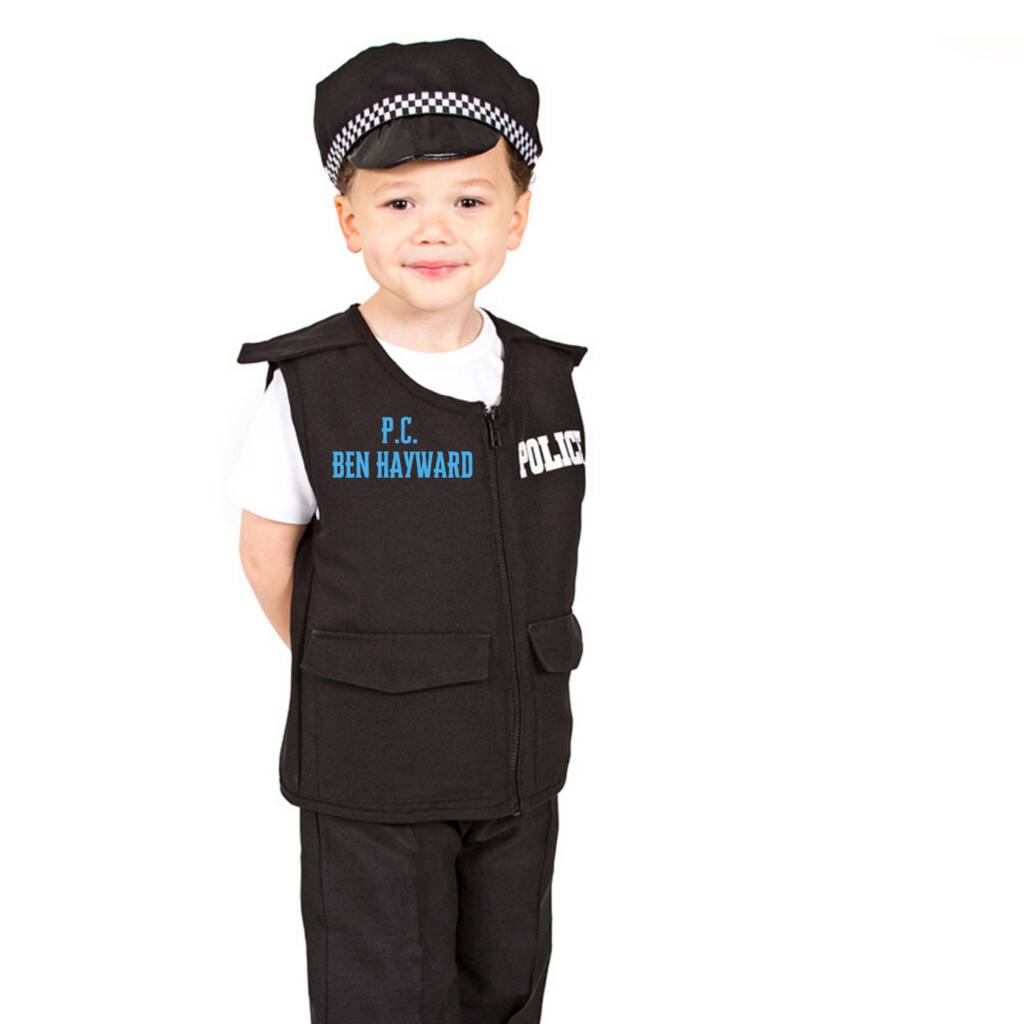 Children's Police Officer Costume Personalised, 1 of 4