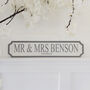 Personalised 'Mr & Mrs' Street Sign, thumbnail 1 of 2