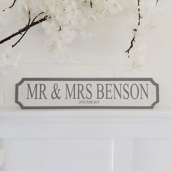 Personalised 'Mr & Mrs' Street Sign, 2 of 4