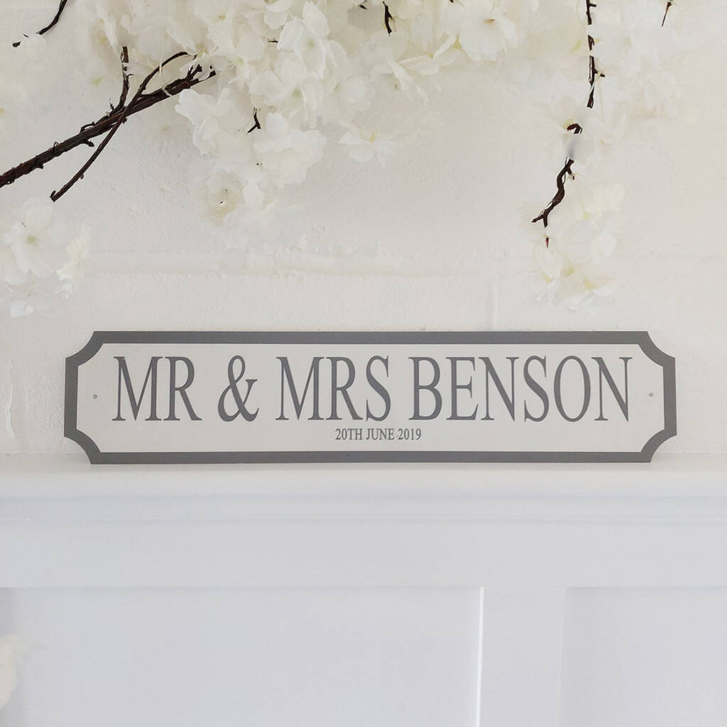 Personalised 'Mr & Mrs' Street Sign, 1 of 2