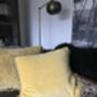 Velvet Cushion With Fringe Sunshine, thumbnail 1 of 2