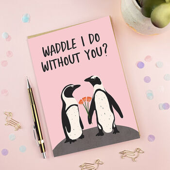 Waddle I Do Valentine’s Day Card | Anniversary Card, 2 of 3