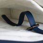 Navy Blue Adjustable Handcrafted Leather Tote Bag, thumbnail 11 of 12