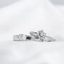 Adjustable Couple Promise Ring Set With Zircon, thumbnail 3 of 5