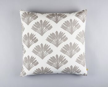Andaman All Over Palm Print Floor Cushion Cover In Grey, 2 of 6