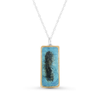 Turquoise Reef Large Drop Sterling Silver Pendant, 3 of 8