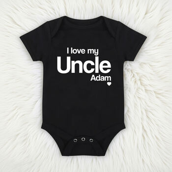 I Love My Uncle Personalised Babygrow, 6 of 7