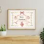 A4 Christmas Art Print Merry Christmas, Wall Art, Christmas Gift, Christmas Print, thumbnail 3 of 5