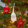 Set Of Three Nordic Style Christmas Tree Decorations, thumbnail 1 of 5