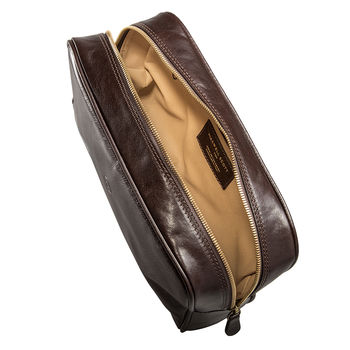 Luxury Leather Toiletry Bag. 'The Raffaelle', 8 of 12