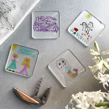 Personalised Kids Drawing Printed Coaster, 2 of 10