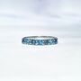 Blue Sapphire And Blue Topaz Eternity Band, thumbnail 2 of 8