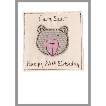 Personalised Bear Christmas Card For Mum, Grandma, Girlfriend, 7 of 11