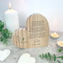 Personalised Happy Heavenly Father's Day Wooden Freestanding Heart, thumbnail 2 of 5