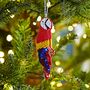 Beaded Parrot Christmas Decoration, thumbnail 2 of 7