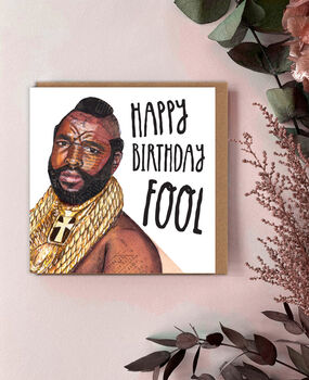 Happy Birthday Fool Card, Funny 80s Tv Inspired Birthday Card, 2 of 3
