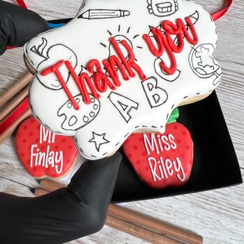 Personalised Thank You Teacher Biscuit Gift, 3 of 4
