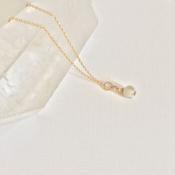 Howlite Necklace 24ct Gold Vermeil 925 Tranquility, 3 of 6