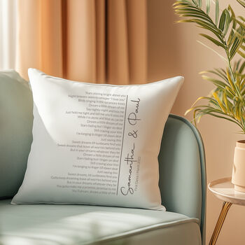 Personalised Wedding First Dance Song Cushion, 2 of 8