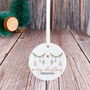 Custom Merry Christmas Ceramic Ornament With Name, thumbnail 6 of 7