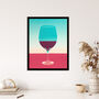 Burgundy Merlot Wine Lover Kitchen Bar Wall Art Print, thumbnail 4 of 6