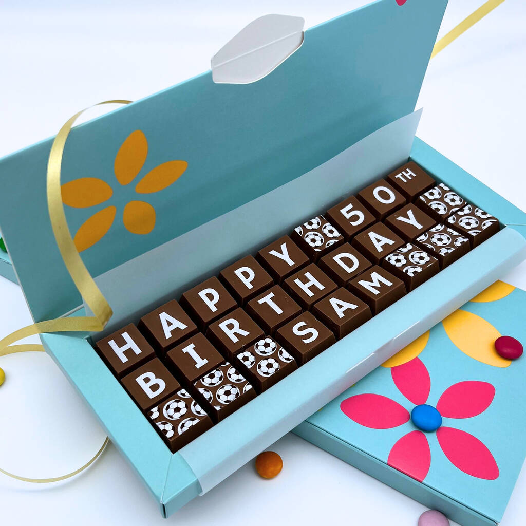 Personalised 50th Birthday Chocolate Box, 1 of 10