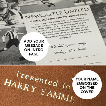 Newcastle United Personalised Football Gift Toon Army Newspaper History Book, 10 of 12