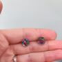 Rainbow Pressed Flower Stud Earrings, thumbnail 2 of 4