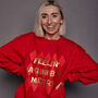 Feelin' A Tini Bit Merry Slogan Christmas Sweatshirt, thumbnail 1 of 5