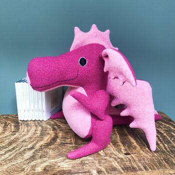 Dragon Soft Toy Large Handmade And Personalised, 4 of 10