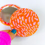 Orange Abstract Pocket Mirror, thumbnail 1 of 5