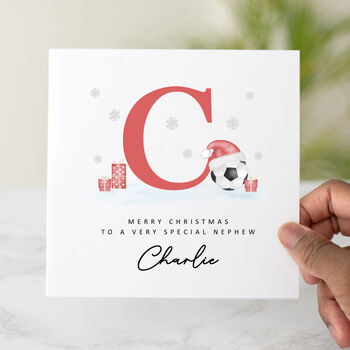 Personalised Football Elf Letter Christmas Card, 3 of 5