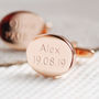 Personalised Rose Gold Cufflinks, thumbnail 2 of 8