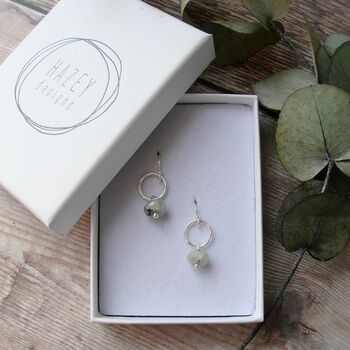 Kiwi Jasper Circle Earrings, 3 of 4