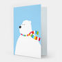 Pack Of Four Festive Animal Christmas Cards, thumbnail 2 of 3