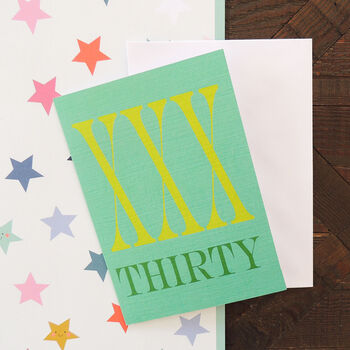 Roman Numerals Thirty Card, 5 of 5
