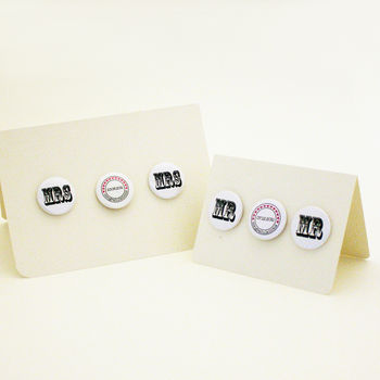 Personalised 'Mr' And 'Mrs' Badge Card, 3 of 7