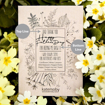 Father's Day Gift Personalised Wildflower Seed Packet, 3 of 9